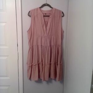 Pink Tiered Ruffled Mini Sundress
